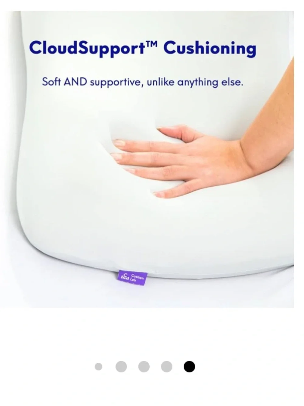 NEW C Cushion Lab Deep Sleep Pillow Orthopedic Memory Foam Pillow - Calm Grey
